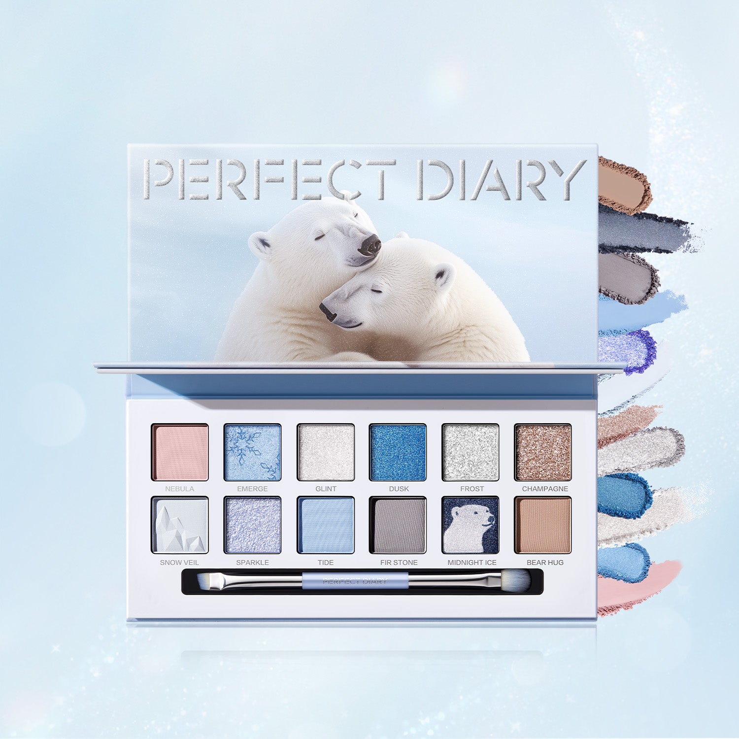 【ウィンター新作】エクスプローラ 12色動物アイシャドウパレット ベアハグ